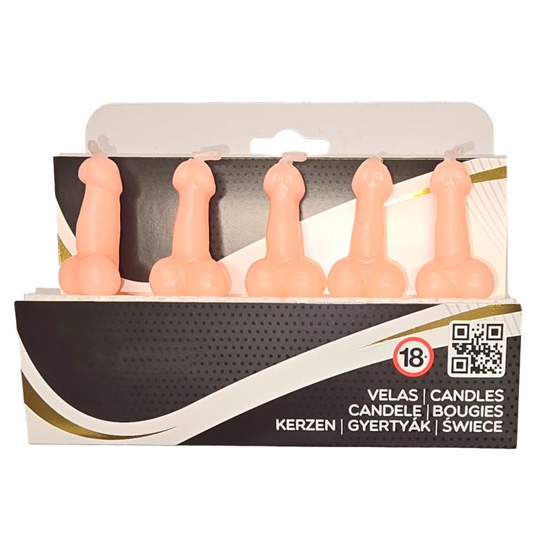 Conjunto de velas em forma de pénis para um presente divertido