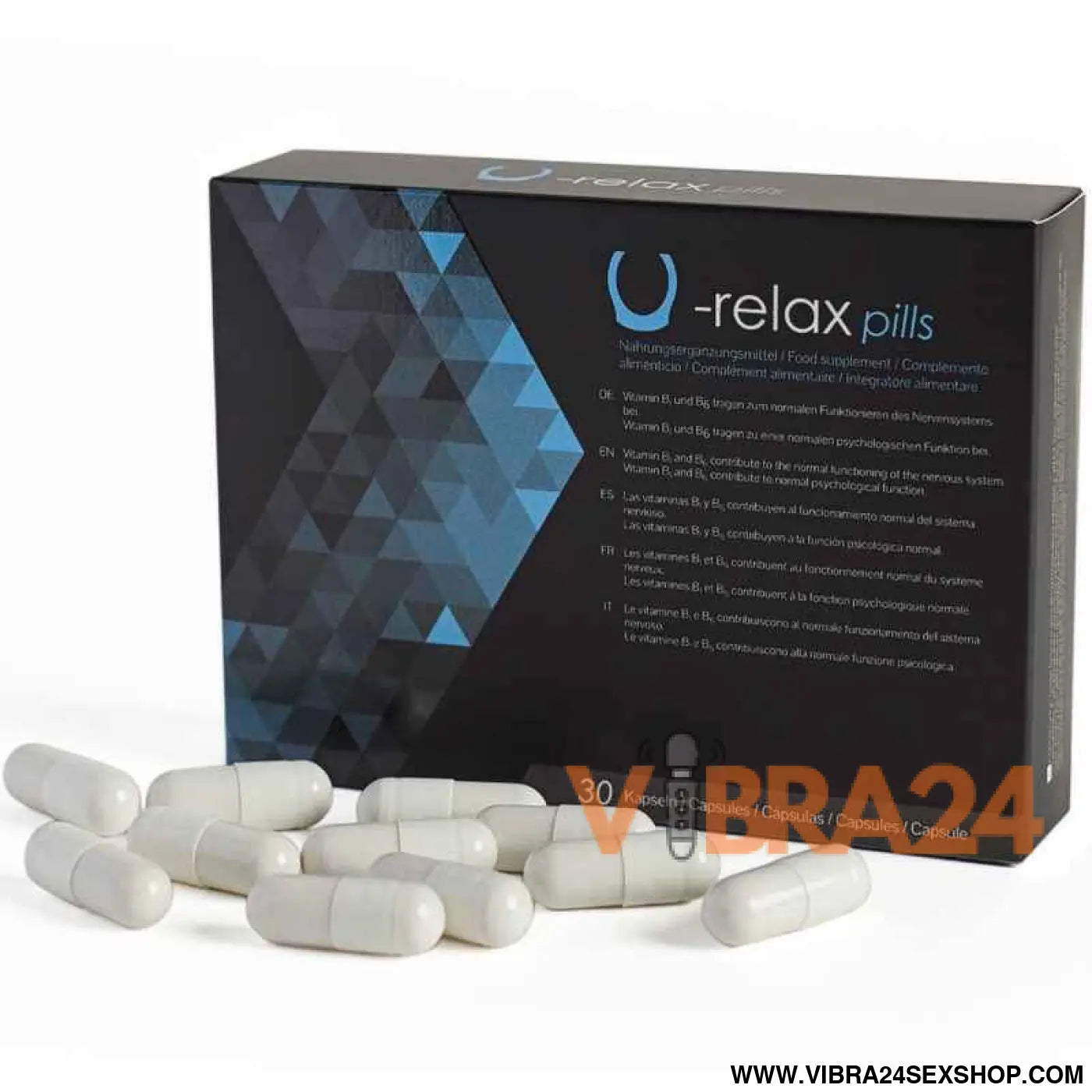 500 COSMETICS - CÁPSULAS U-RELAX RELAXAMENTO E REDUÇÃO DA ANSIEDADE - 30 CÁPSULAS.