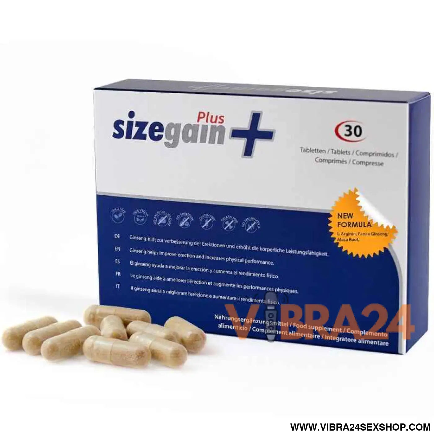 500 COSMETICS - COMPRIMIDOS SIZEGAIN PLUS PARA AMPLIAR O PÊNIS