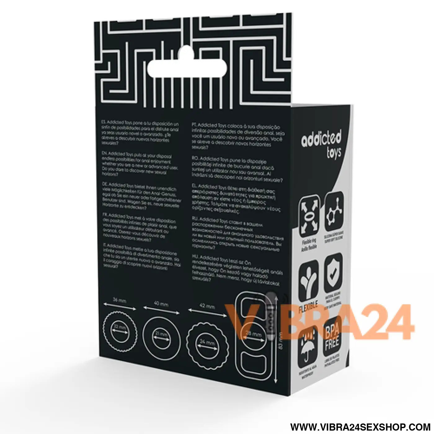 ADDICTED TOYS - Anel de Pénis Conjunto de Anéis de Galo 4 Peças - VIBRA24 SEXSHOP