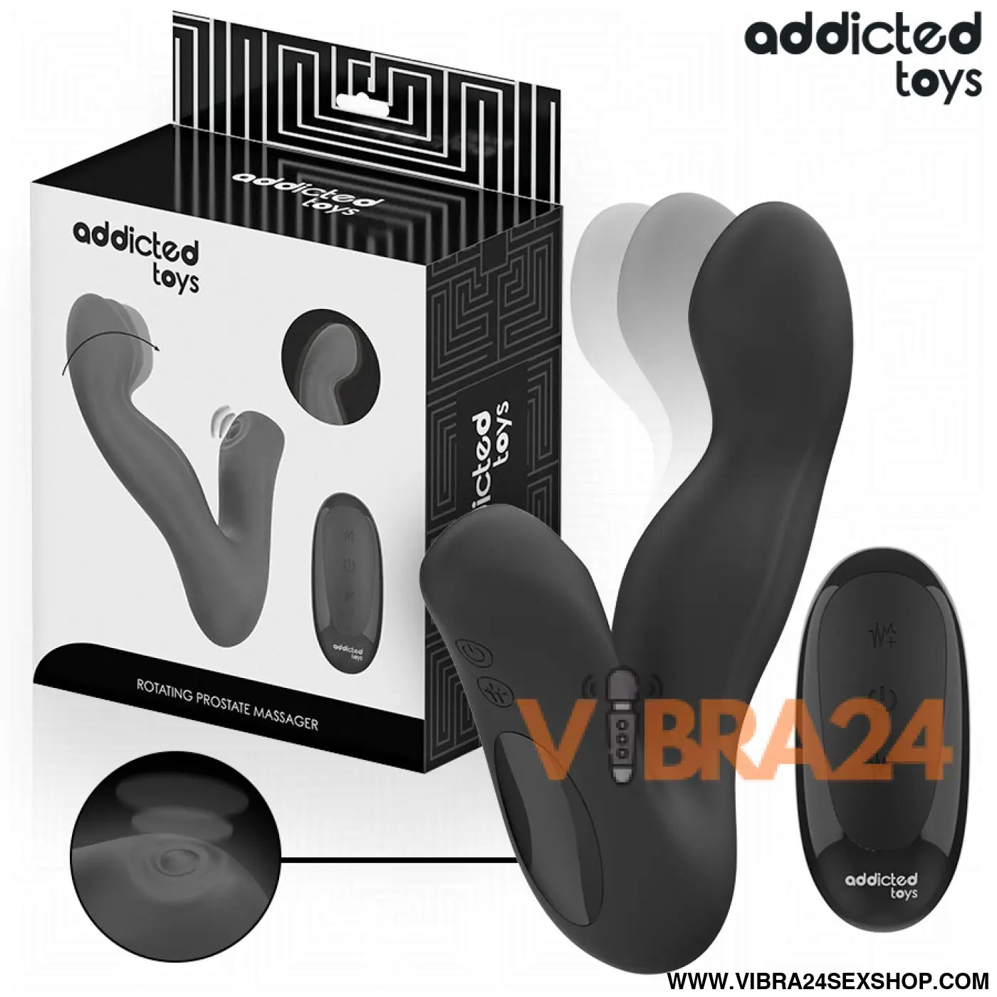 ADDICTED TOYS - MASSAGEADOR DE PRÓSTATA OSCILANTE COM MODO PULSAÇÃO E CONTROLE REMOTO