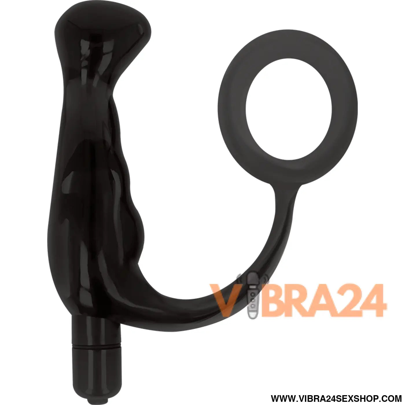 ADDICTED TOYS - VIBRADOR- PROST TICO PRETO 10 CM