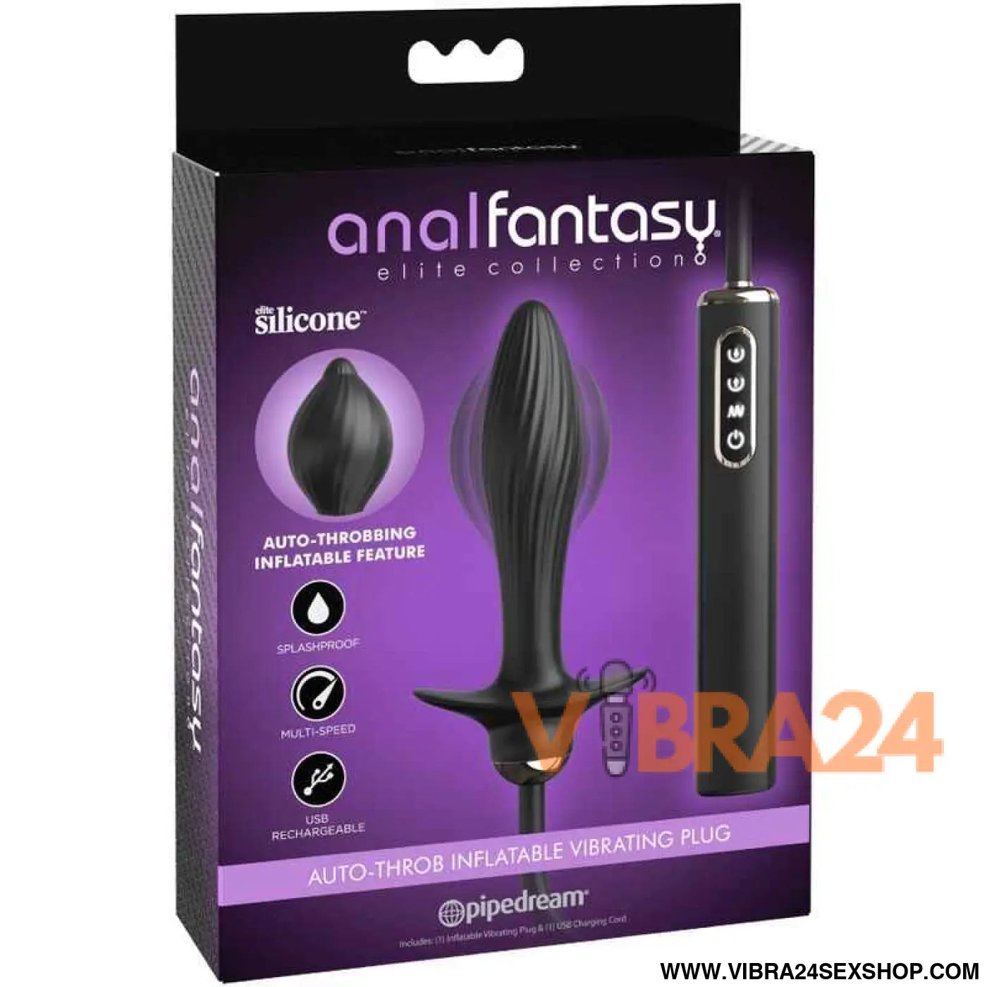 ANAL FANTASY ELITE COLLECTION -PLUG INFLVEL E VIBRADOR AUTO-THROB