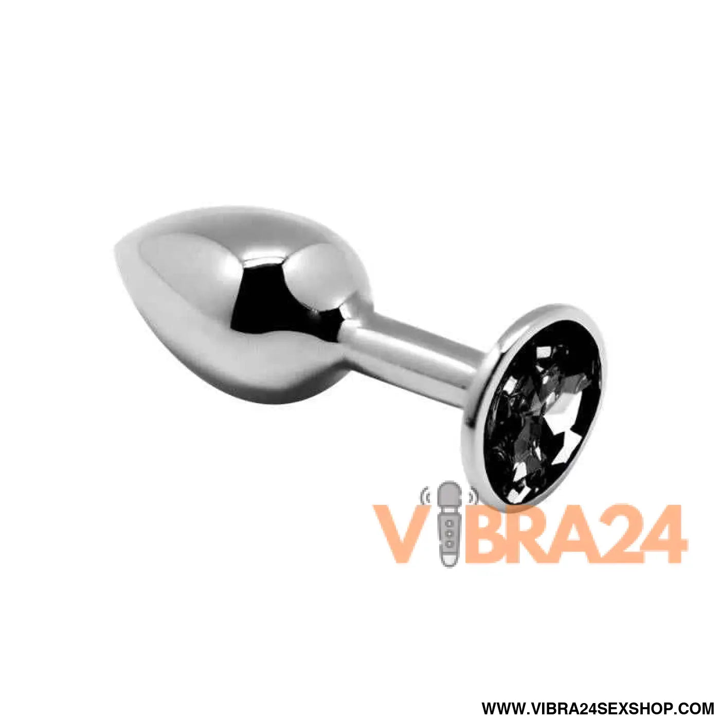 Anal Plug with Black Jewel Size M