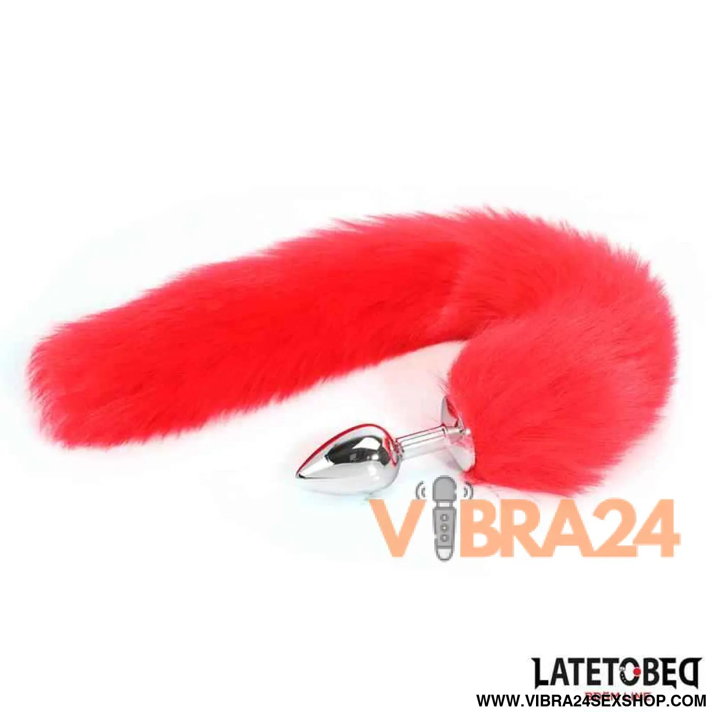 Anal plug with tail Red 40 cm