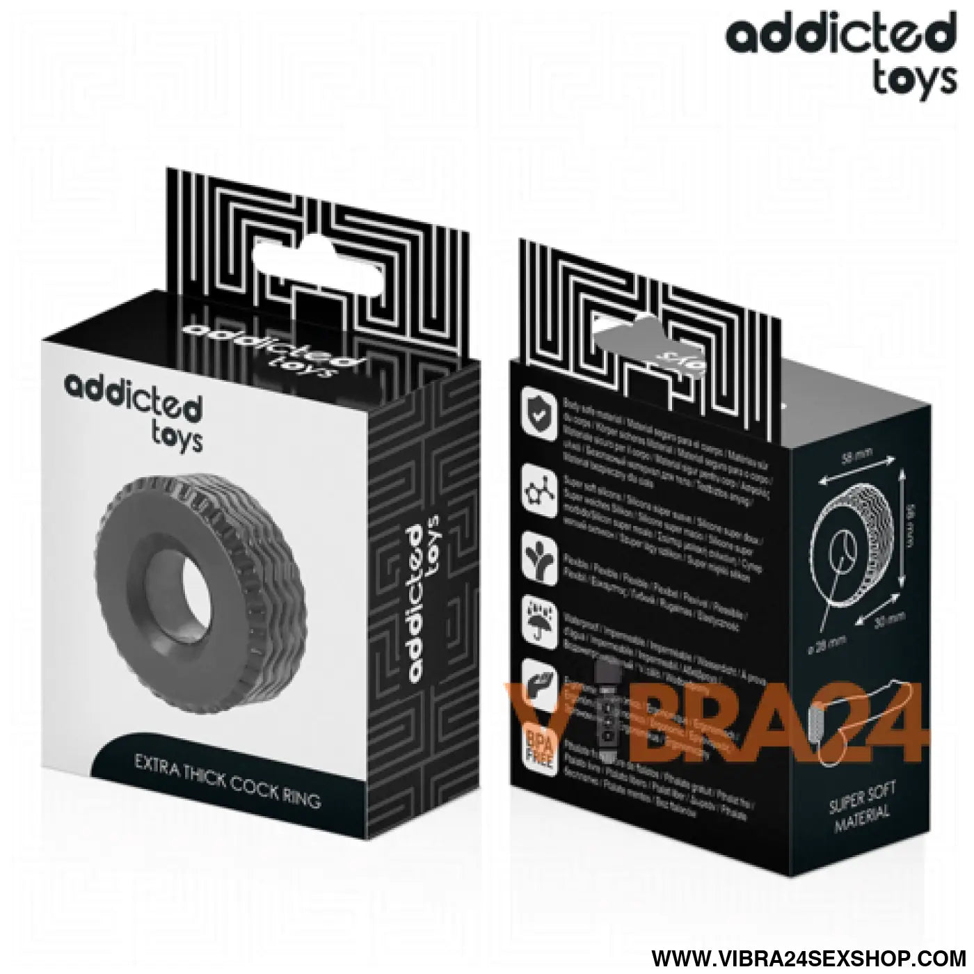 ANEL DE PÉ EXTRA GROSSO - ADDICTED TOYS ANEL PENIANO EXTRA GROSSO - VIBRA24 SEXSHOP