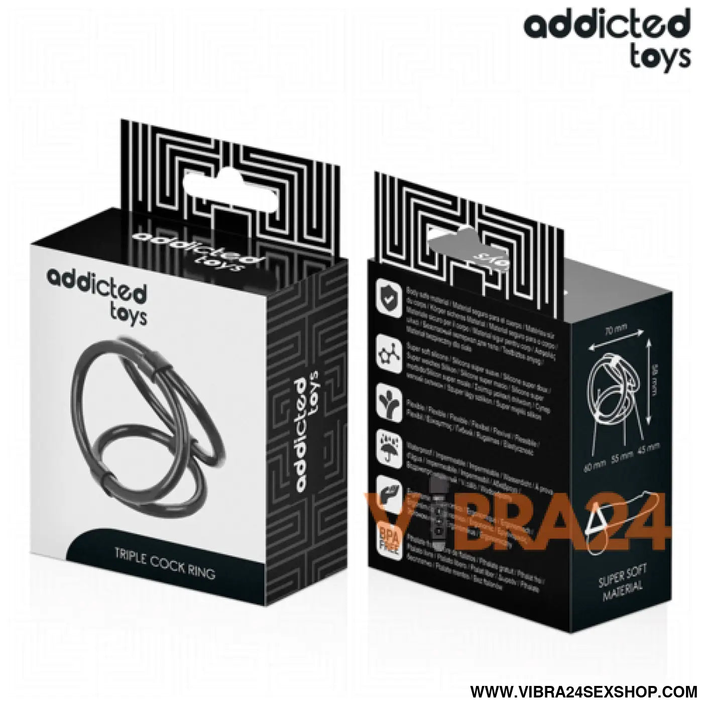 ANEL PARA O PÉNIS TRIPLO - A MELHOR ESCOLHA - VIBRA24 SEXSHOP