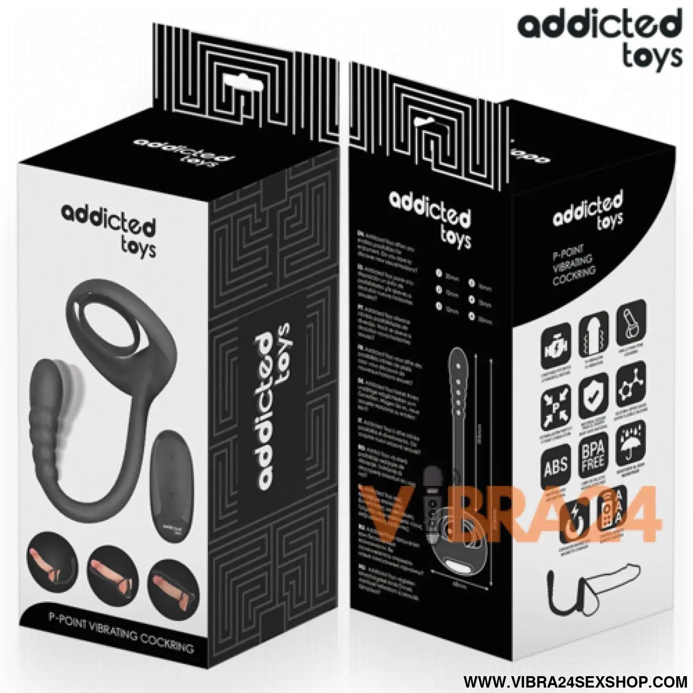ANEL PENIANO VIBRATÓRIO COM CONTROLE REMOTO - ADDICTED TOYS PARA PRAZER INFINITO - VIBRA24 SEXSHOP