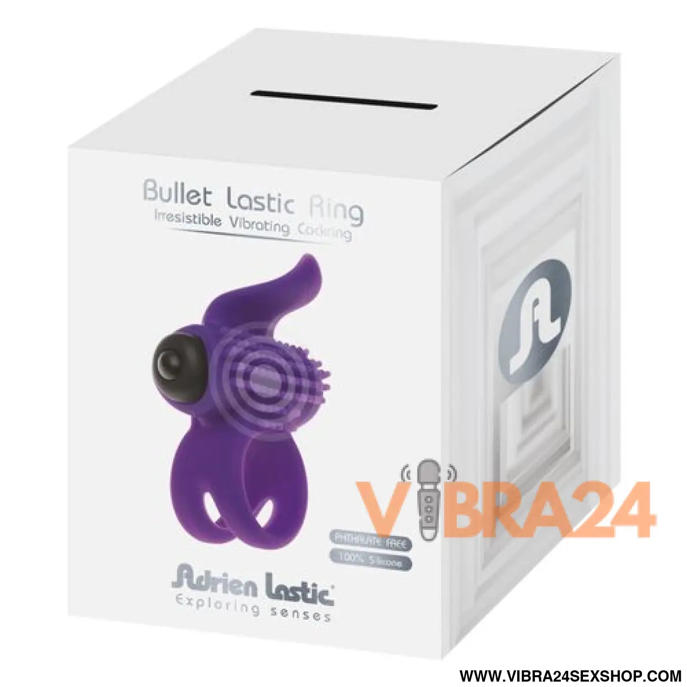 Anel Vibrador Violeta Adrien Lastic - Bullet com Estímulo Poderoso