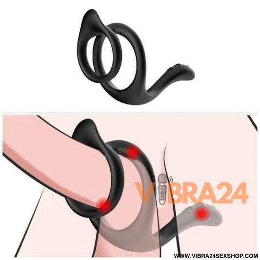 ARMONY - Anel Anal Duplo Preto para Prazer Intenso