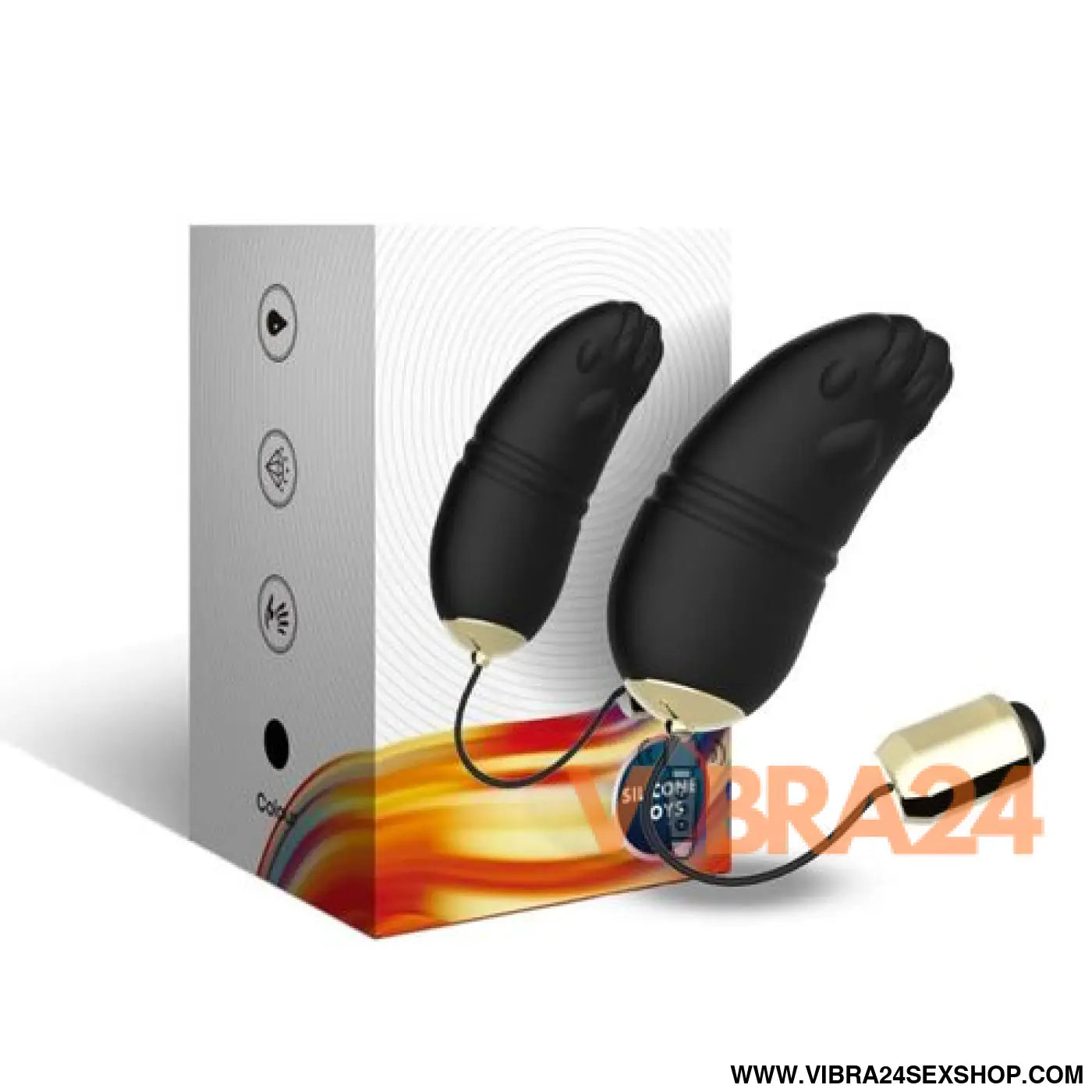 ARMONY - Vibrador Ponto G Controle Remoto Kitty Egg Preto - VIBRA24 SEXSHOP