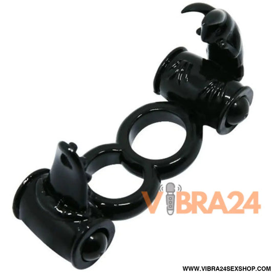 BAILE - Anel Doce Coelho Duplo com Design
