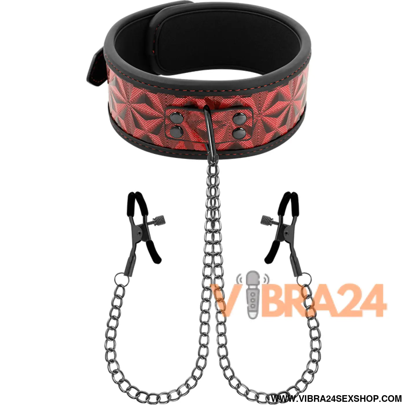 BEGME - COLAR EDIO VERMELHA COM BRAADEIRAS FORRO DE NEOPRENE