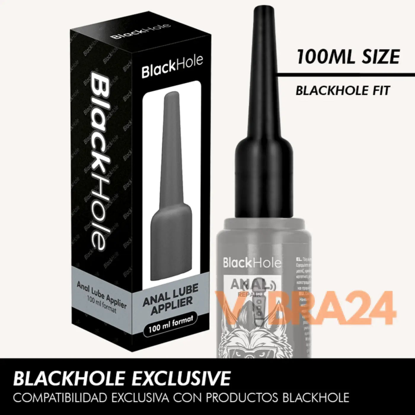 BLACK HOLE - APLICADOR DE LUBRIFICANTE ANAL TAMANHO G 100 ML