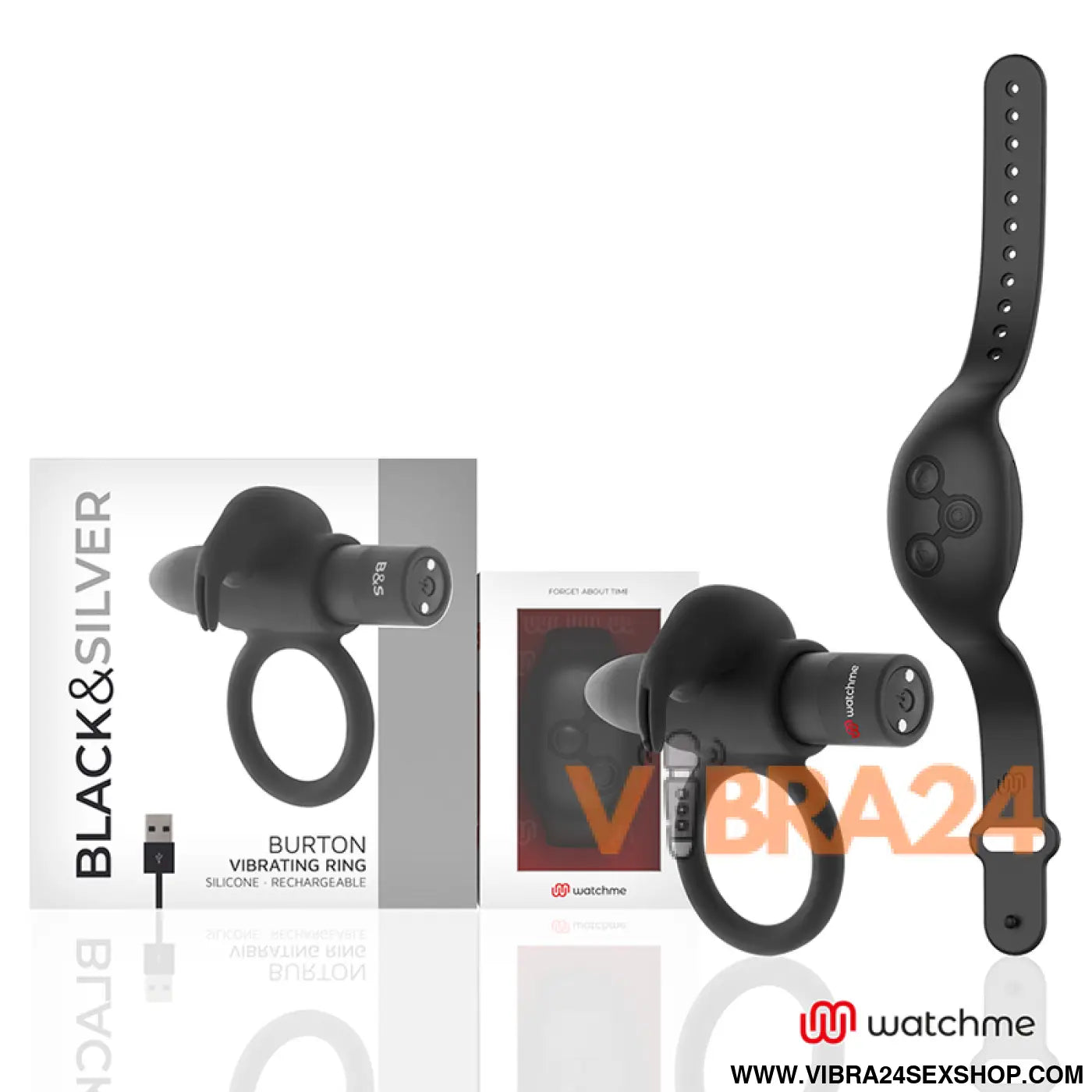 BLACK&SILVER - BURTON REMOTE CONTROL COCKRING WATCHME