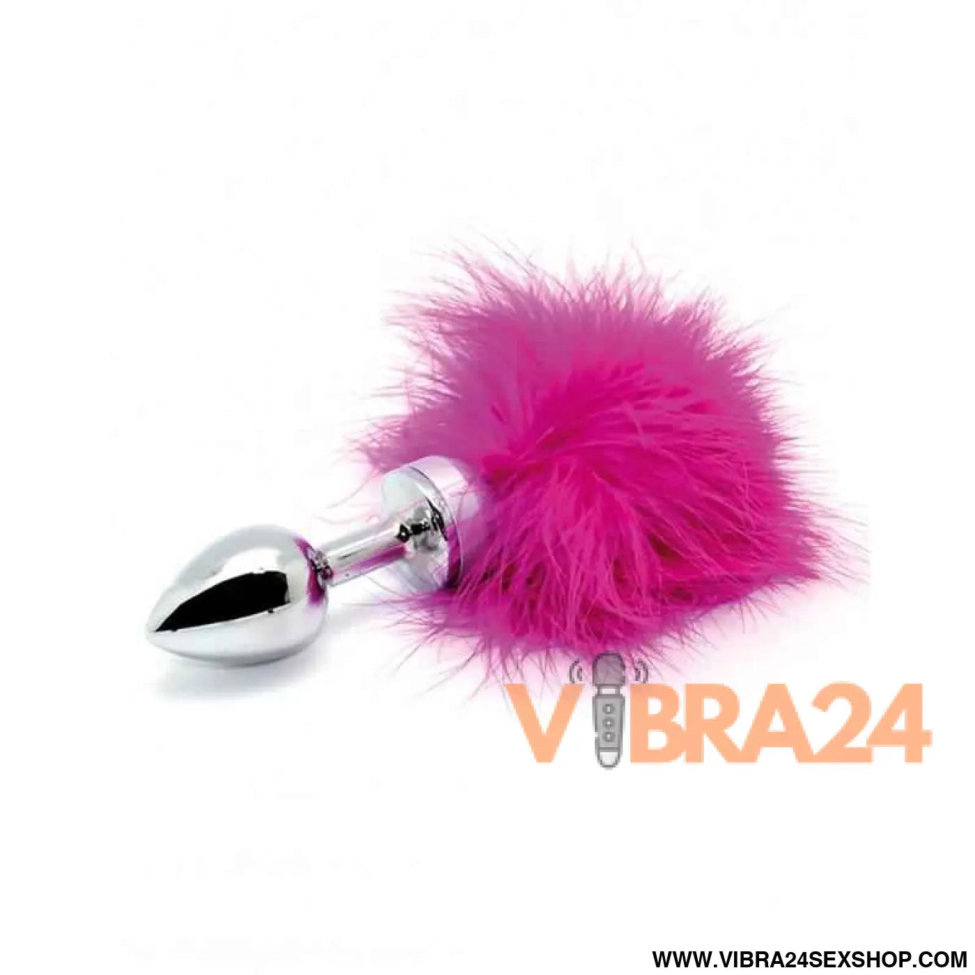 Butt plug Small with pink feather