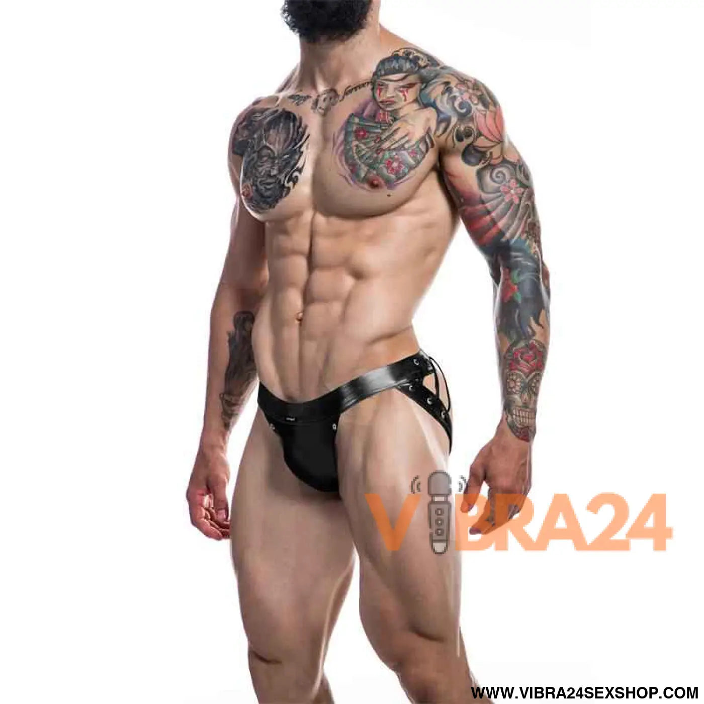 C4M14 Desire Jockstrap Leatherette Black
