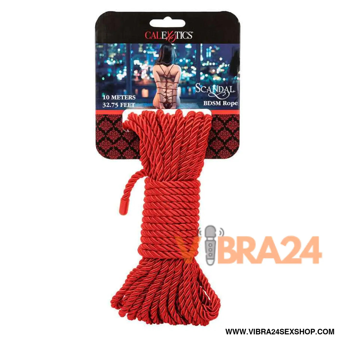 CALEXOTICS - SCANDAL CORDA BDSM VERMELHA 10 M