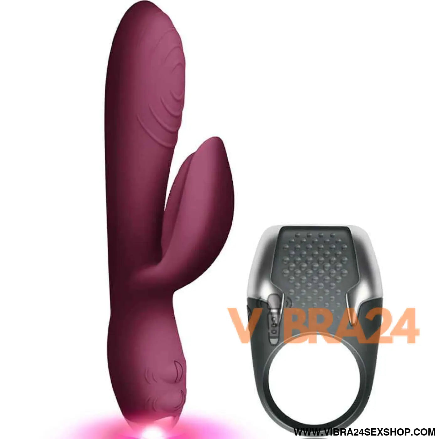 CLIMAXIMUM - KIT LAMOUR VIBRADOR COELHO + ANEL DE PÉNIS LED