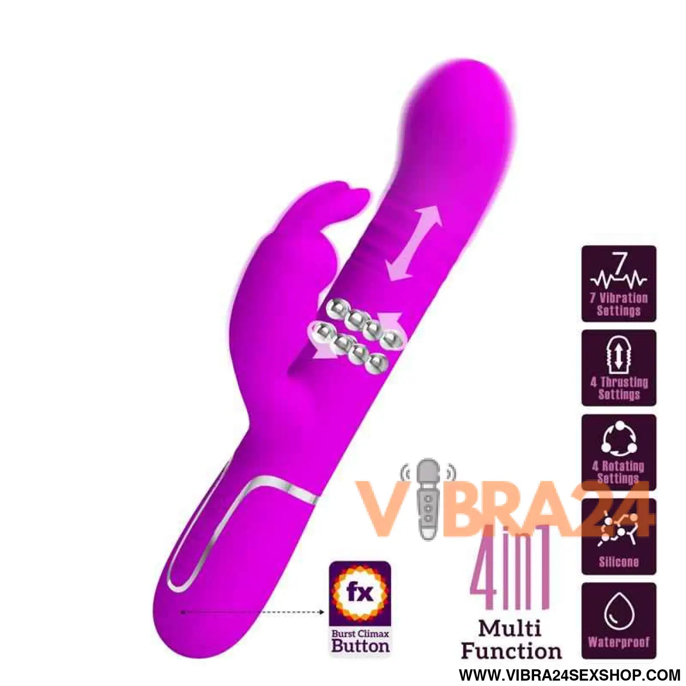 Coale Thrusting and Rotating Rabbit Vibrator USB