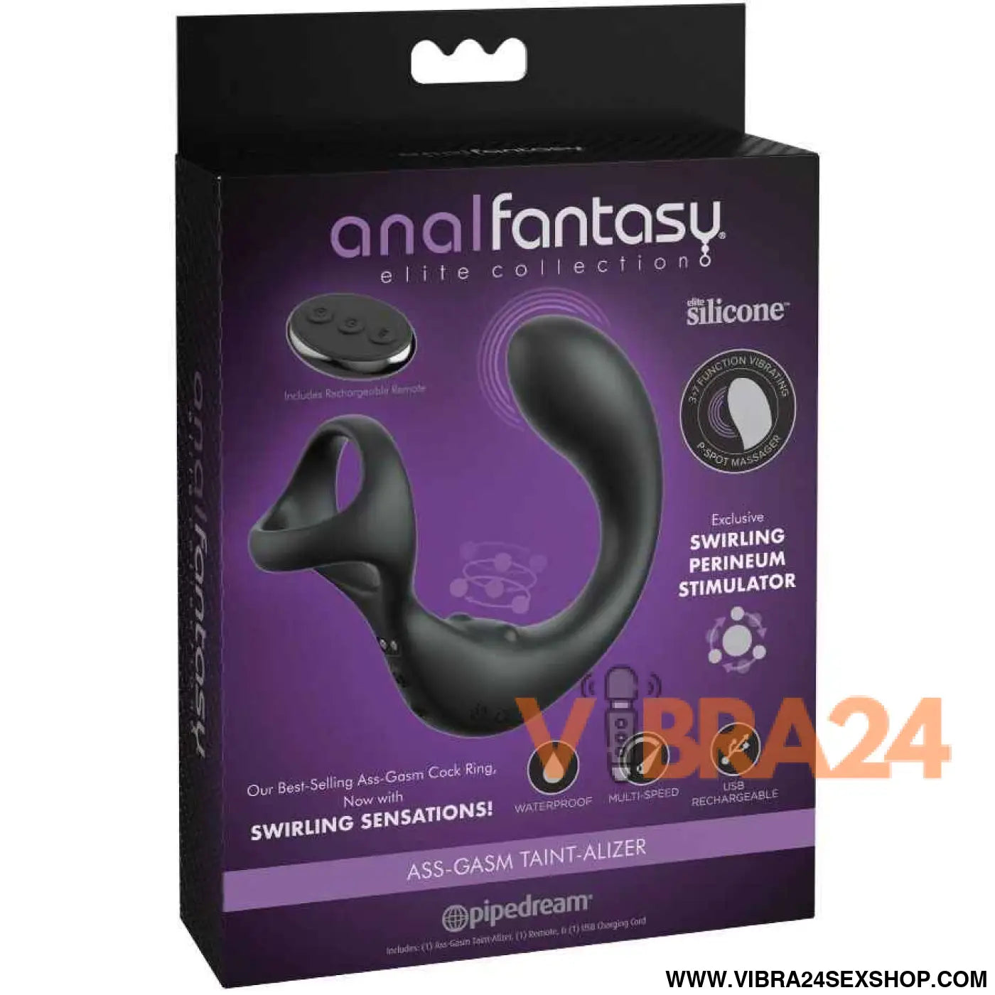 COLEÇÃO ANAL FANTASY ELITE - MASSAGEADOR VIBRANTE COM CONTROLE REMOTO