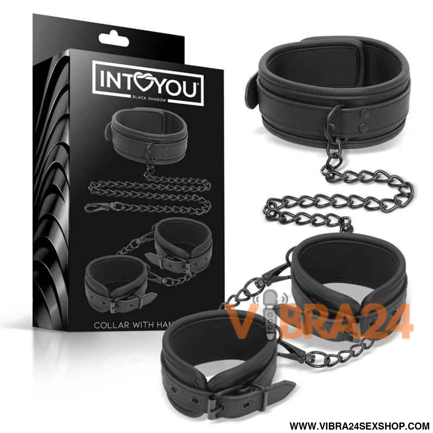 Collar and Hand Cuffs Set Vegan Leather