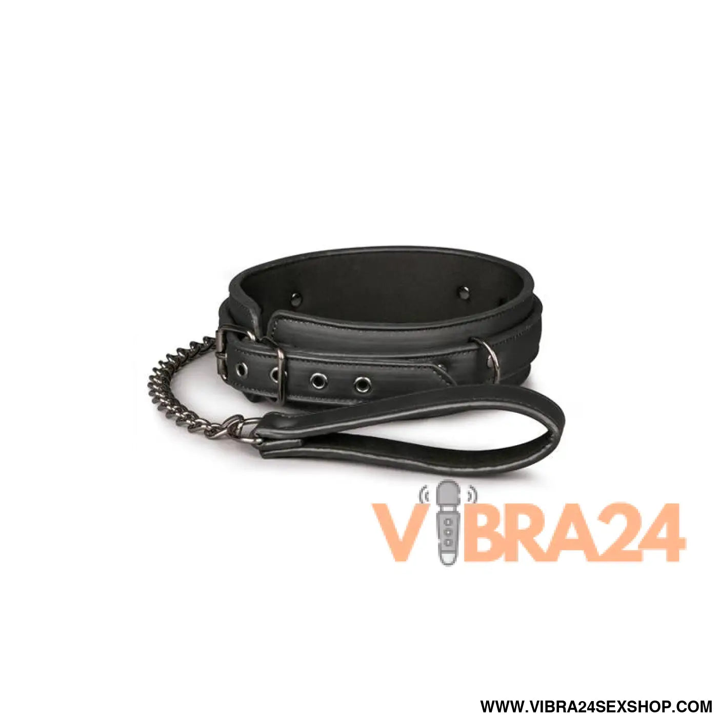 Collar with Leash Black
