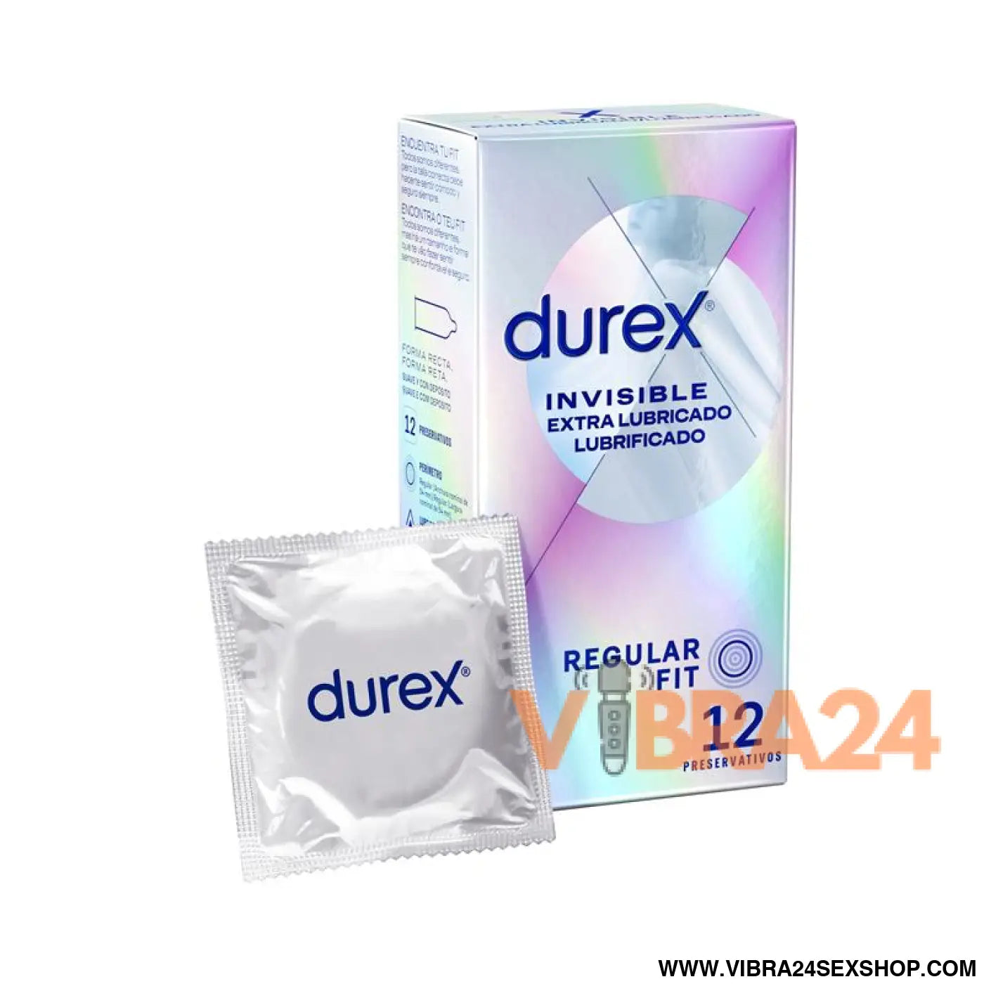Condoms Invisible Extra Lub 12ud
