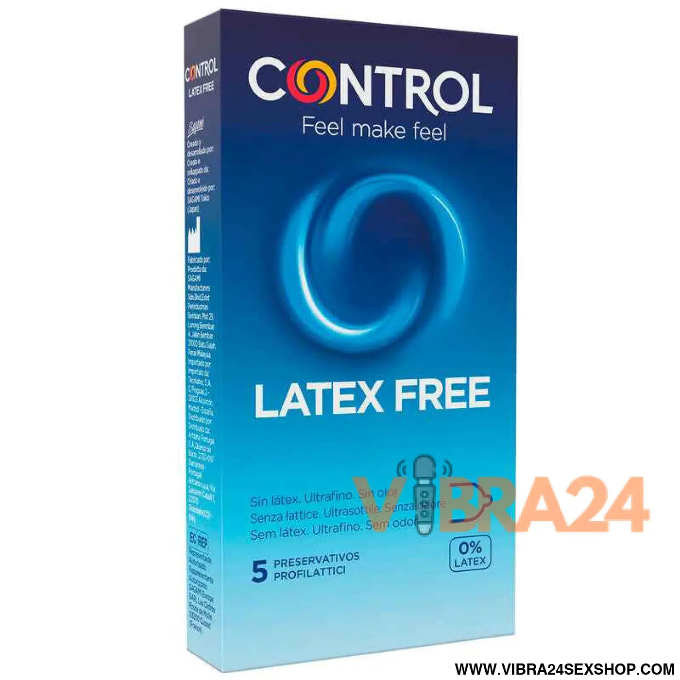 CONTROL - FREE SIN LATEX CONDOMS 5 UNITS
