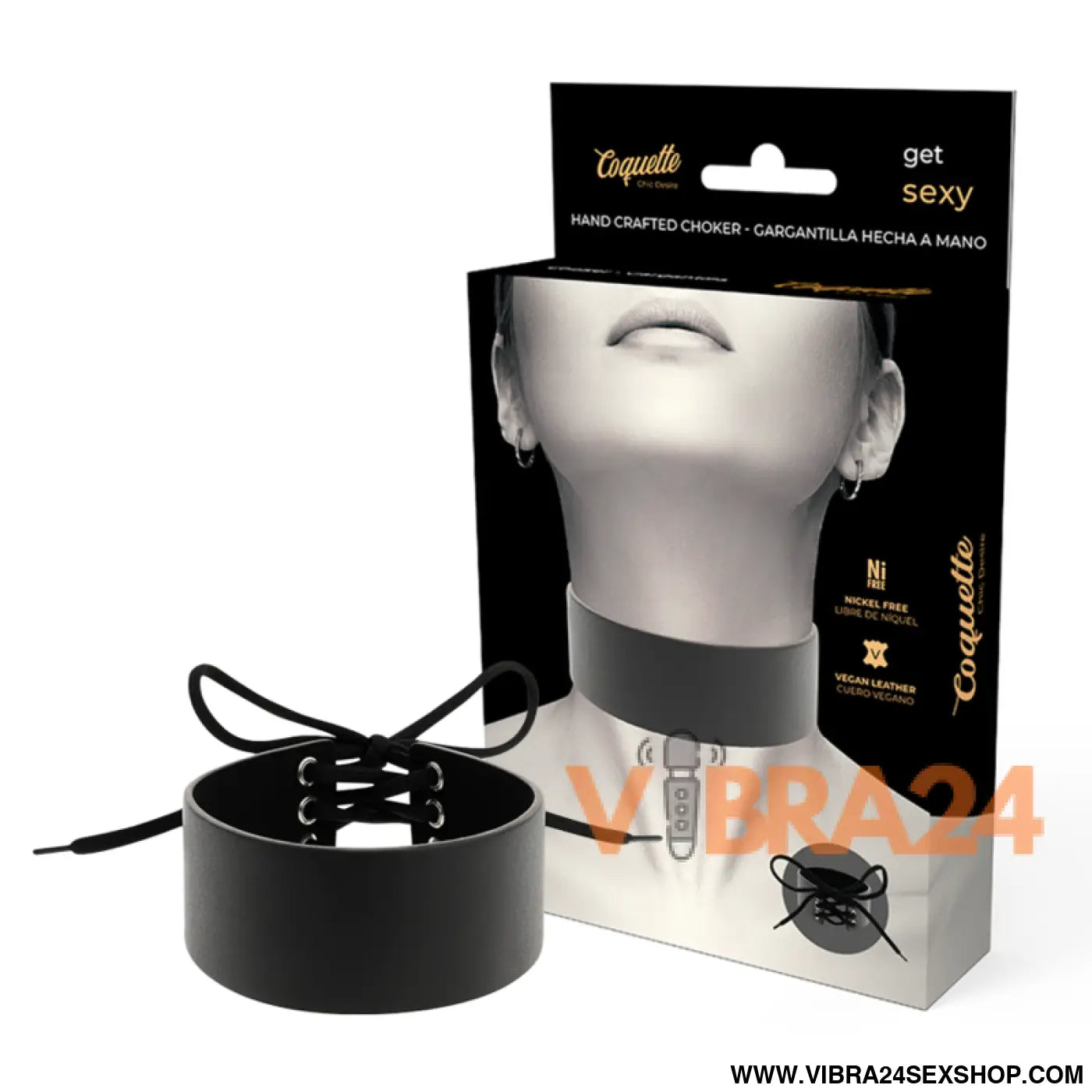 COQUETTE CHIC DESIRE - GARGANTILHA DE COURO VEGANO