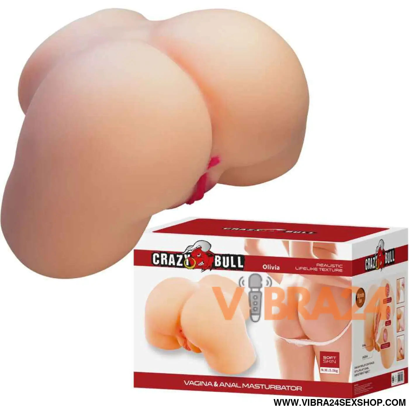 CRAZY BULL - OLIVIA REALISTA BUNDA FEMININA VAGINA E ANAL 5,5 KG