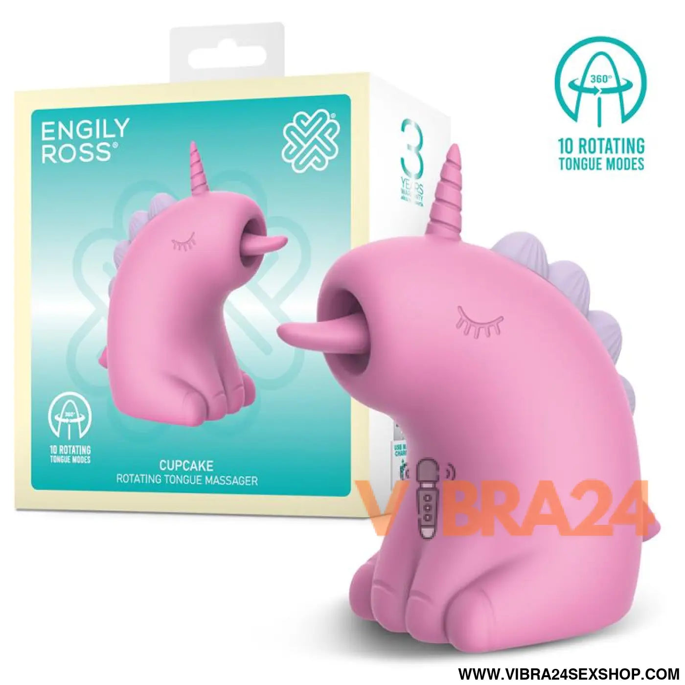 Cupcake 360º Rotating Tongue Massager
