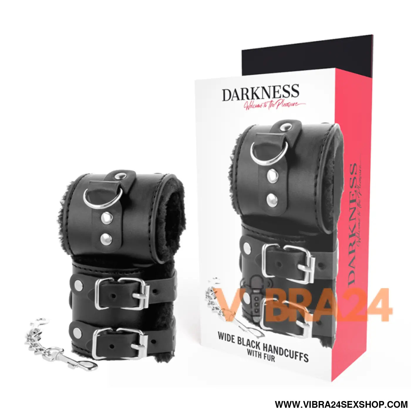 DARKNESS - ALGEMAS DE COURO AJUSTVEIS PRETAS COM FORRO