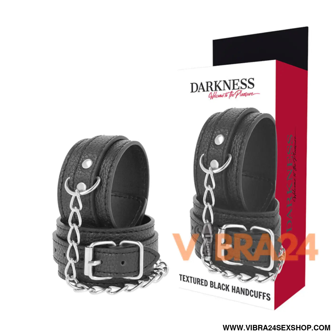 DARKNESS - ALGEMAS DE COURO TEXTURADO PRETO