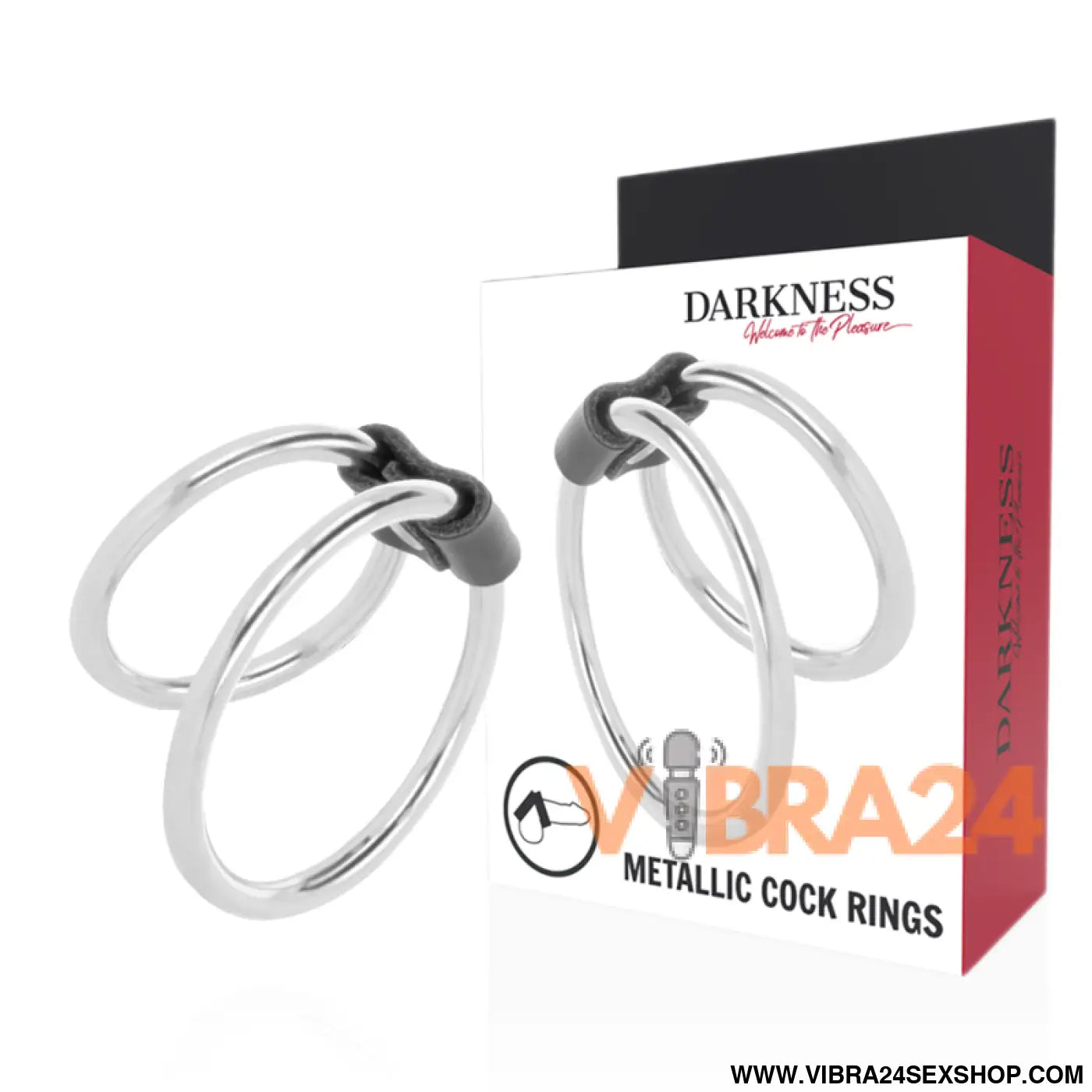 DARKNESS - ANEL DE PÊNIS METAL DUPLO
