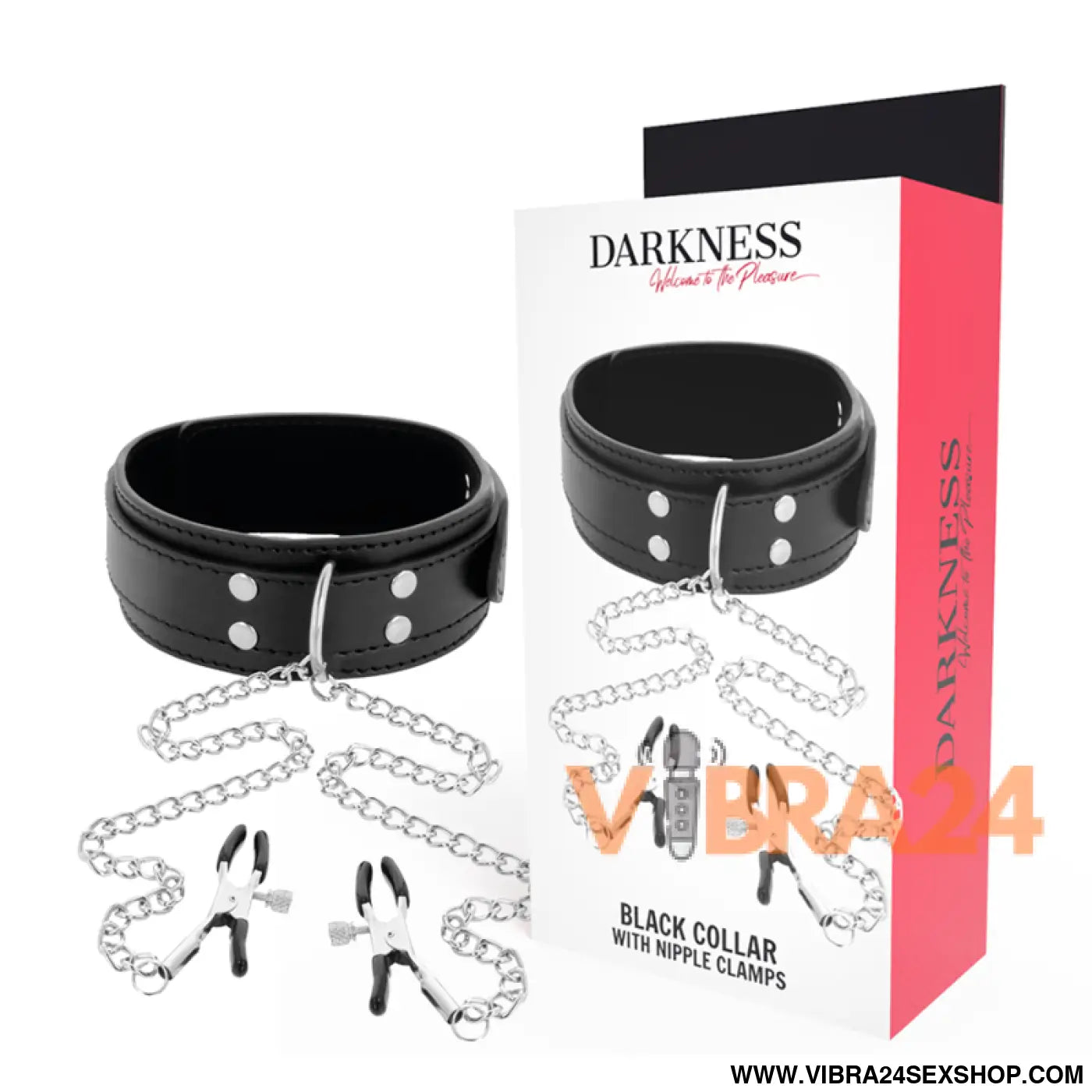 DARKNESS - COLAR COM GRAMPOS DE BICO PRETO