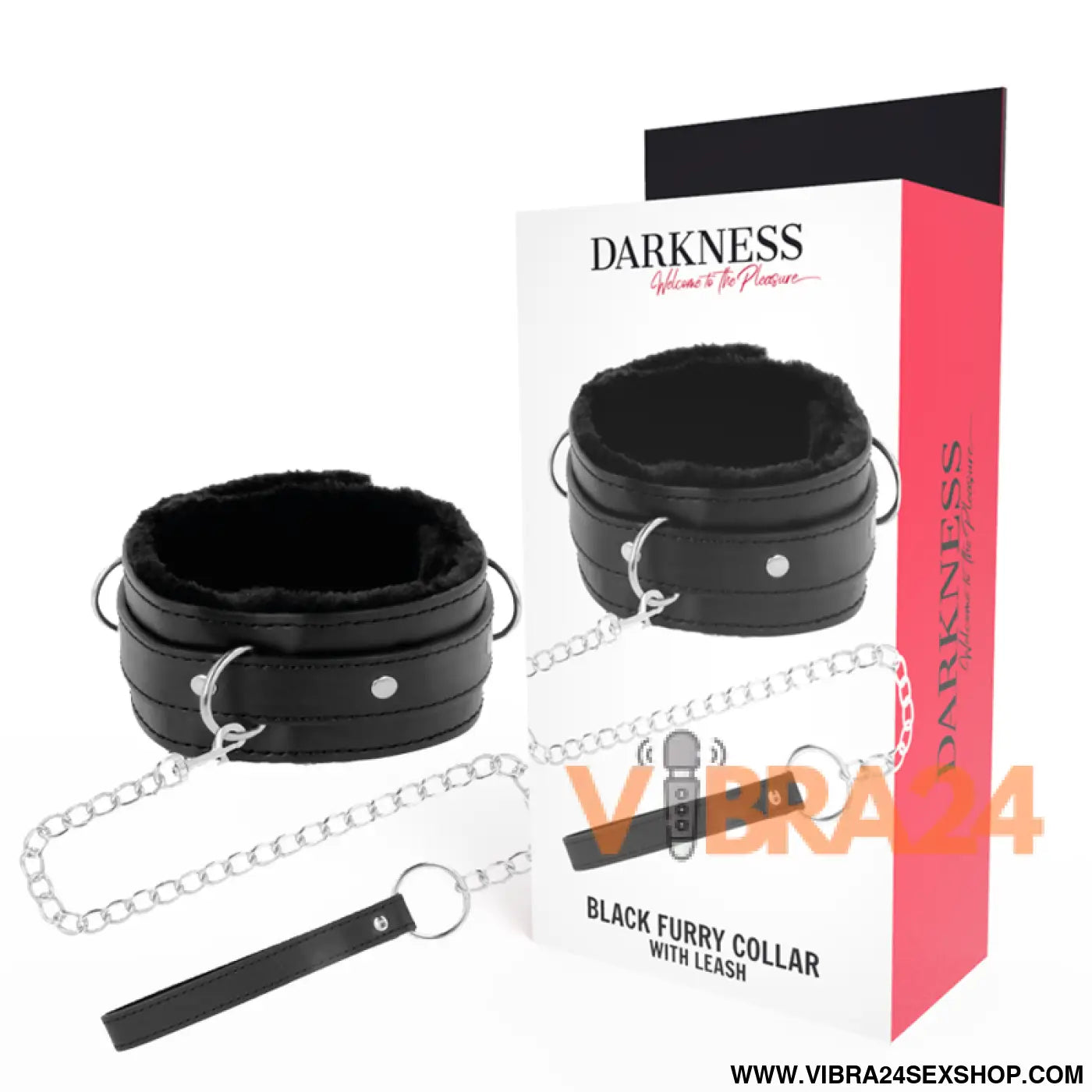 DARKNESS - COLAR DE POSTURA CONFORTÁVEL COM CORRENTE COURO