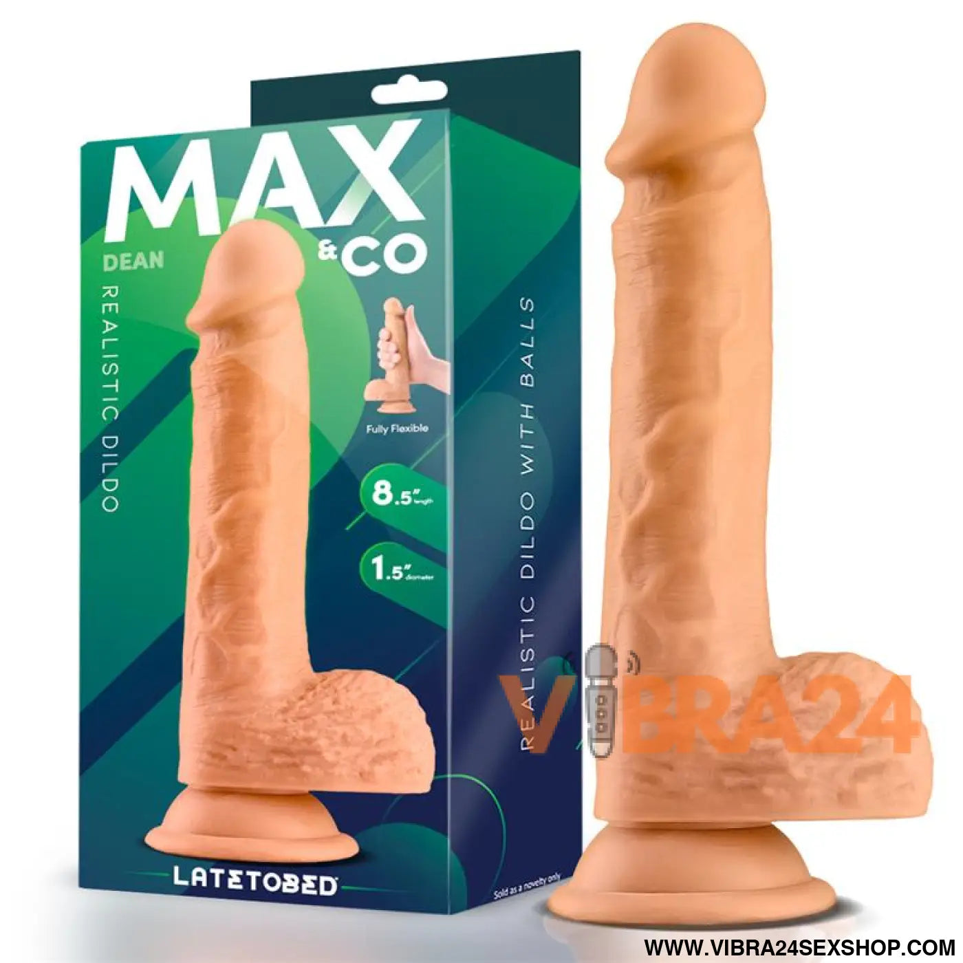 Dean Realistic Dildo with Testicles 8.5 Flesh