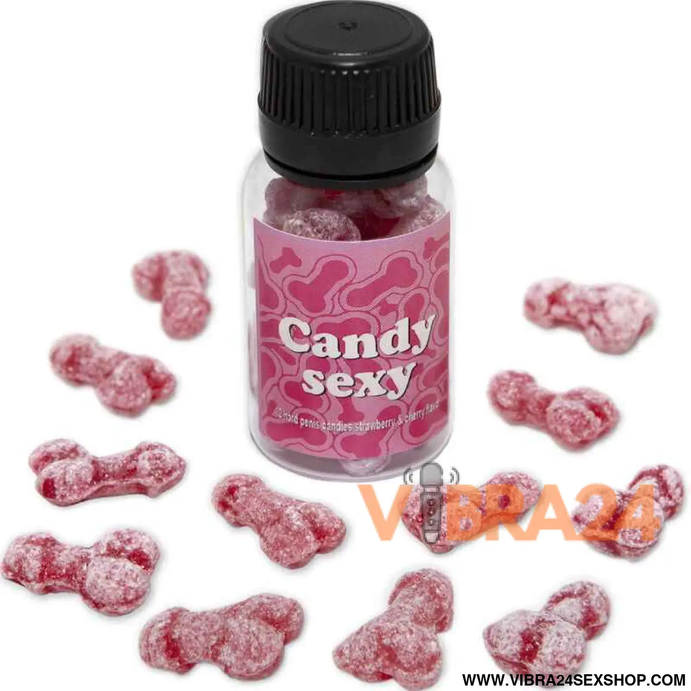 DIABLO PICANTE - CANDY SEXY JAR COM 12 GOMAS SABOR MORANGO-CEREJA