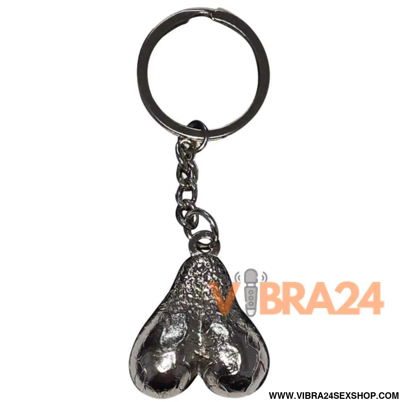 DIABLO PICANTE - CHAVEIRO DE METAL COM OVOS PRATA