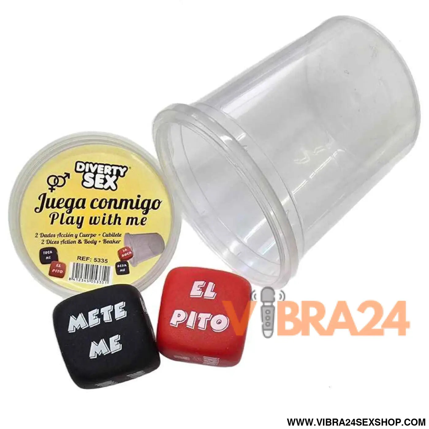 DIABLO PICANTE - JOGO DE DADOS VERBO + PARTE DO CORPO COM COPO