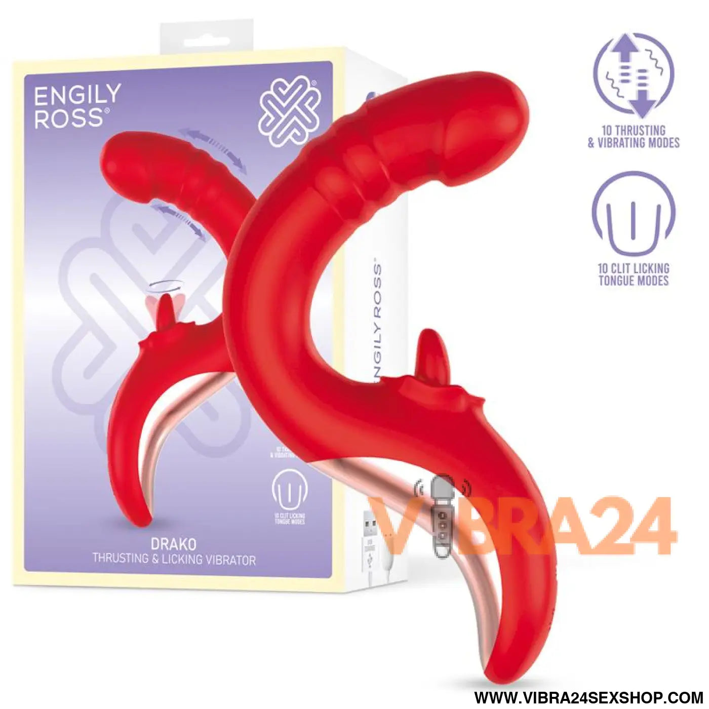 Drako Vibe with Thrusting and Licking Tongue 360º