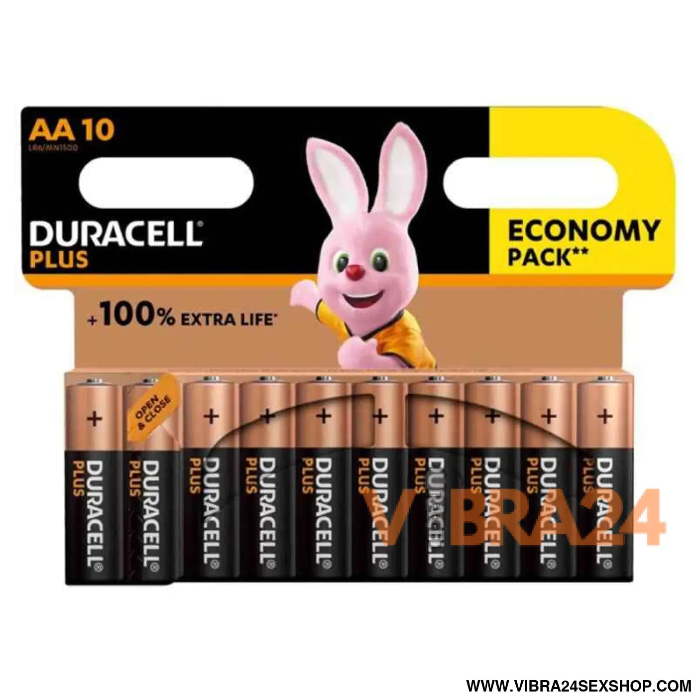 DURACELL - PLUS POWER 100 BATERIA ALCALINA AA LR6 10 UNIDADE