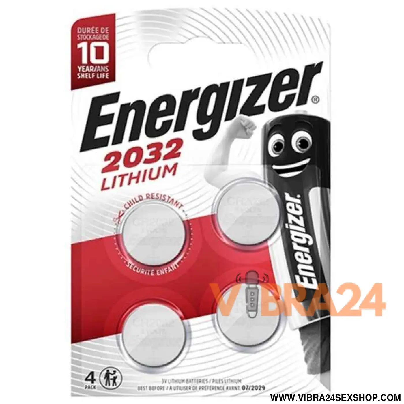 ENERGIZER - BATERIA BOTO DE LÍTIO CR2032 3V 4 UNIDADE