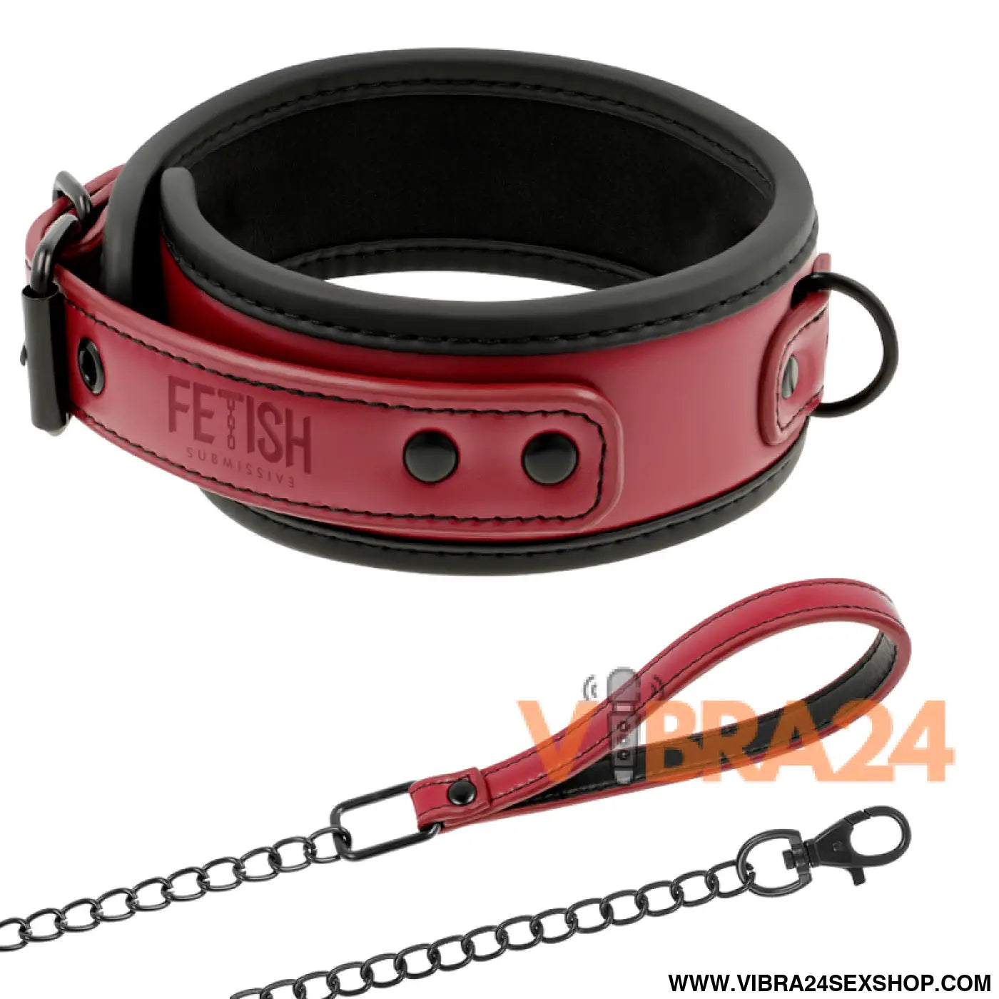 FETISH SUBMISSIVE DARK ROOM - COLAR DE CORRENTE COM FORRO NEOPRENE