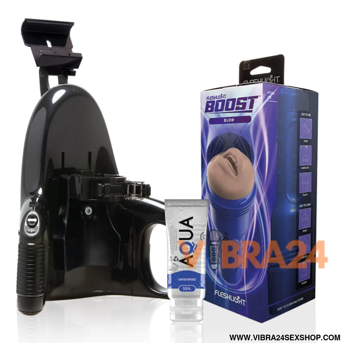 FLESHLIGHT - BLOW LM FLESH RP + LANÇAMENTO UNIVERSAL + LUBRIFICANTE AQUA QUALITY 50 ML