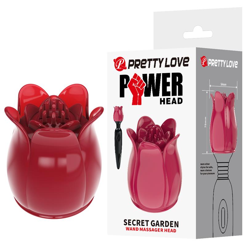 Flower Wand Power Wand Massager Head Red
