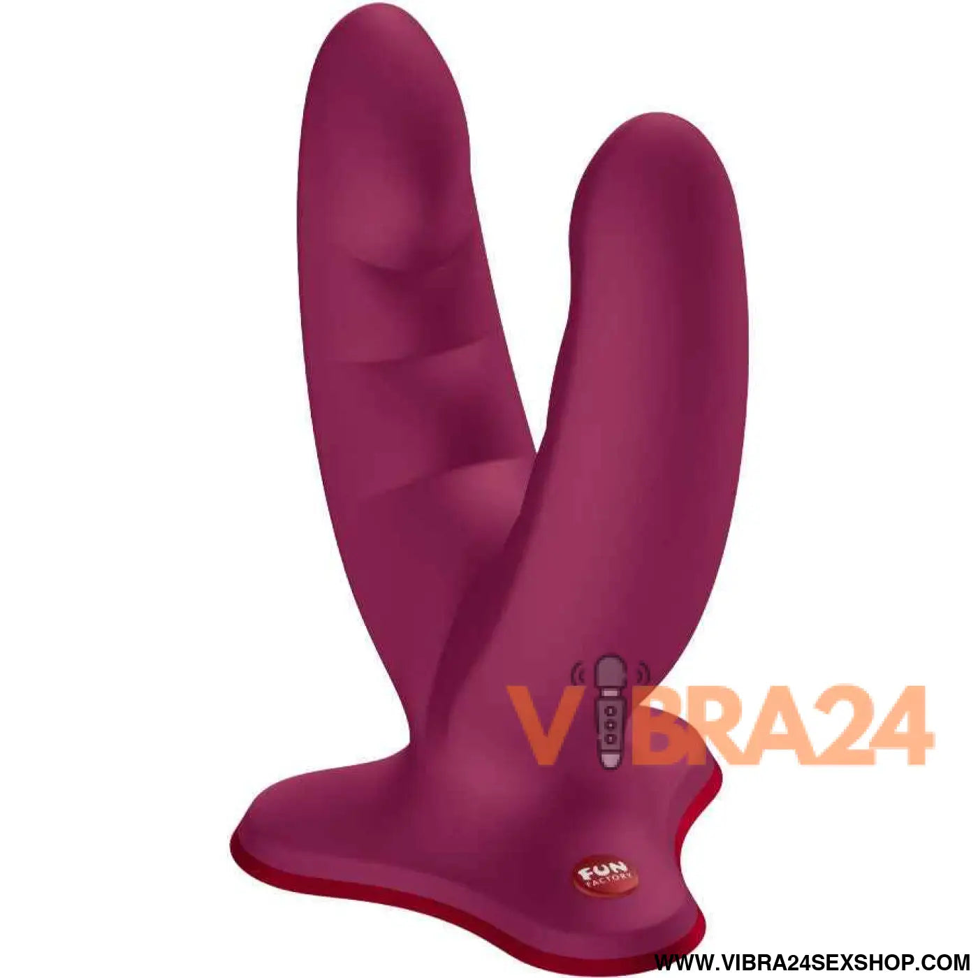 FUN FACTORY - RYDE DUPLO DILDO VINHO VERMELHO