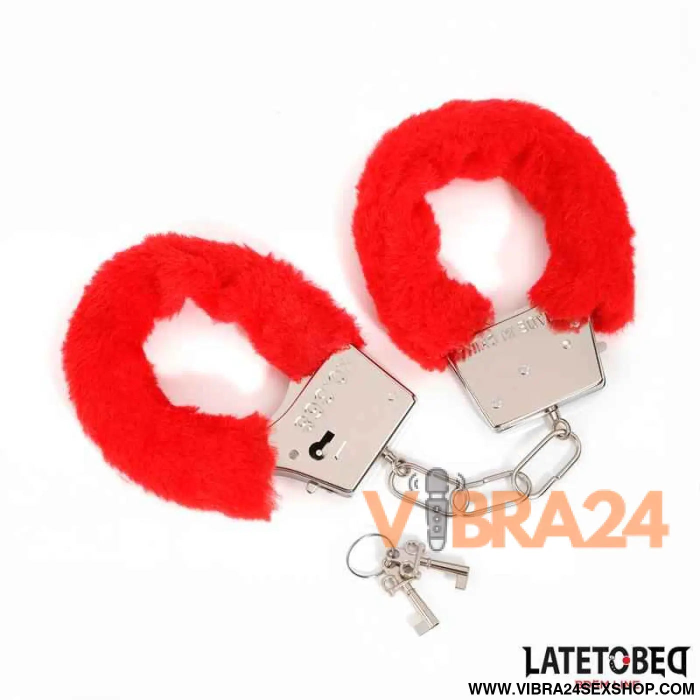 Furry Locking Cuff Red