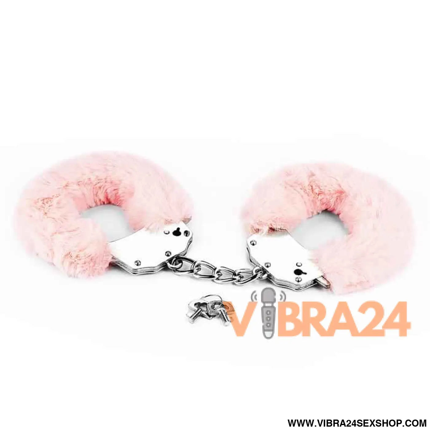 Furry Metal Handcuffs Pink